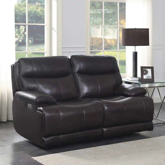 Ridgewin Leather Power Reclining Loveseat