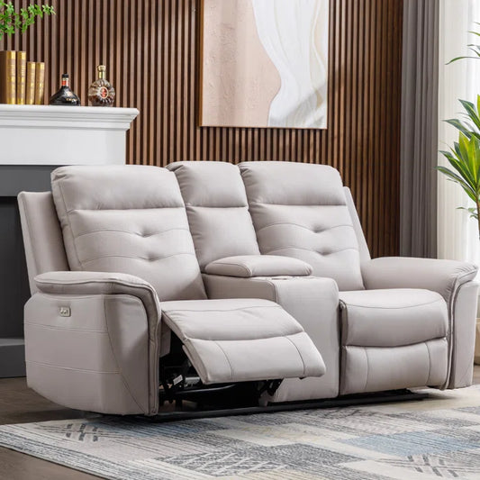 Alteo 76.7'' Wide Modern Loveseat with Arm Storage and USB