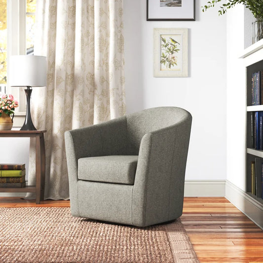 Hansell Upholstered Swivel Barrel Chair