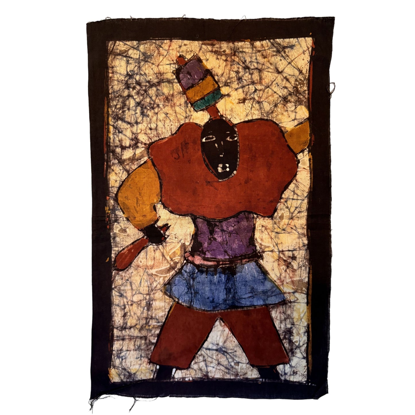 Batik Style Hand Dyed Cotton Tapestry