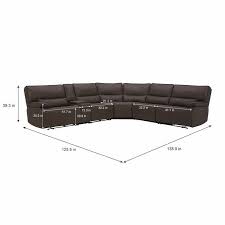 Brower Fabric Power Reclining Sectional with Power Headrests