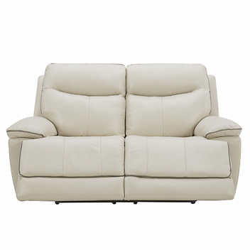 Messina Leather Power Reclining Loveseat with Power Headrests