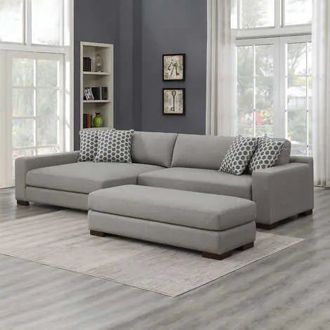 Hendley Fabric Sectional with Ottoman