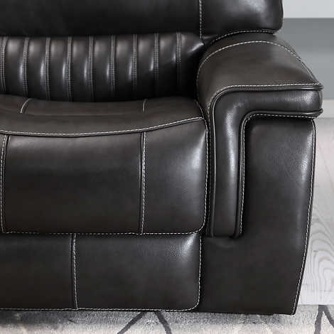 Williamton Leather Power Reclining Sofa with Power Headrests