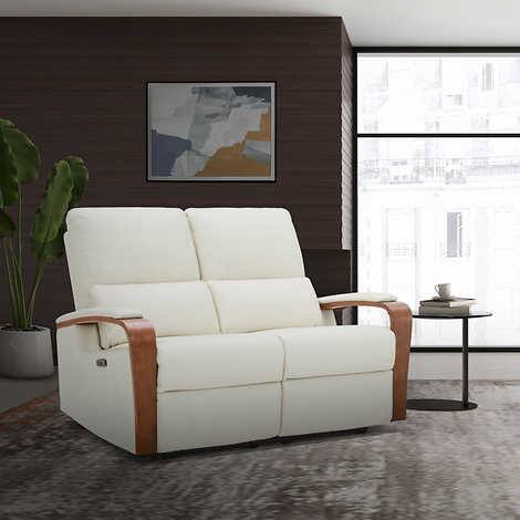 Hutchins Leather Power Reclining Loveseat with Power Headrests