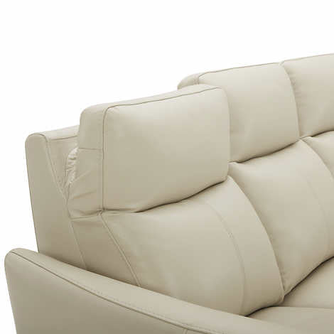 Crosslin Leather Power Reclining Sofa with Power Headrests